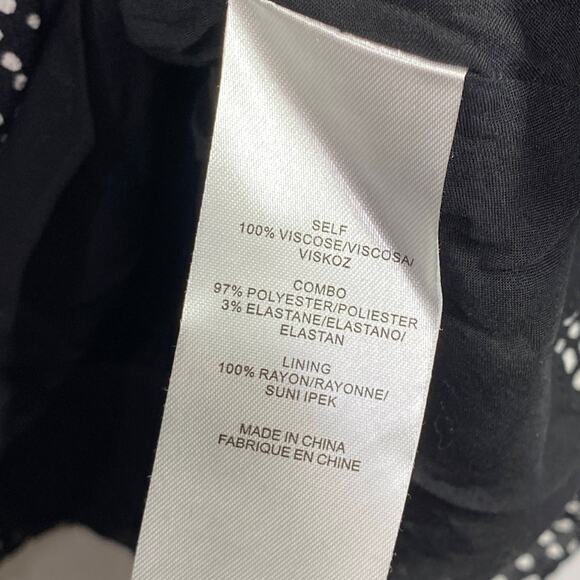 Tibi Black Cream Polka Dot Printed Long Sleeve Mini Dress Women's Size 4 - Picture 10 of 11